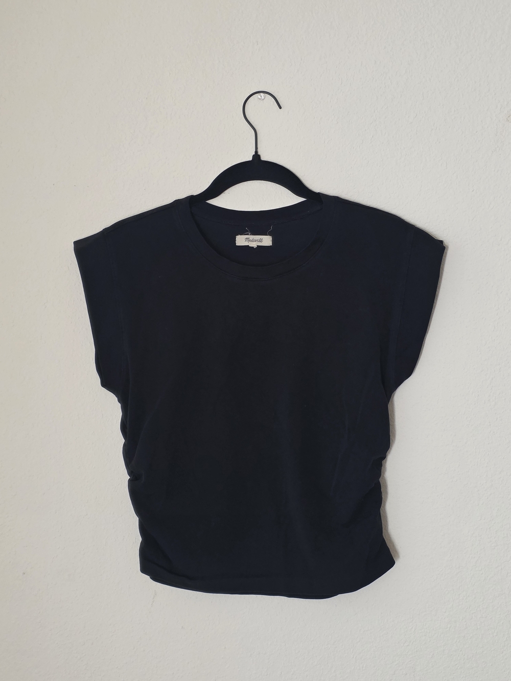 Madewell Black Cap-Sleeve Crewneck Tee